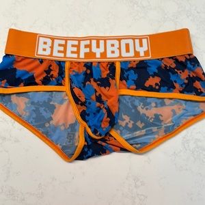 Beefy Boy Blue/Orange Camo Briefs